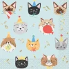 Foil Paw Party Lunch Napkins | 16ct
