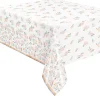 Foil Pink Blooms Tablecover | 1ct