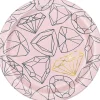 Foil Pink Diamond Bachelorette Plate 7in | 8ct