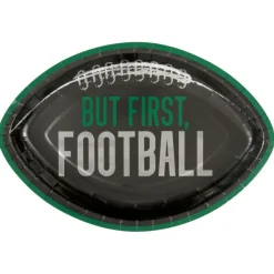 Football Kickoff Football Shaped Plate 12in | 8ct