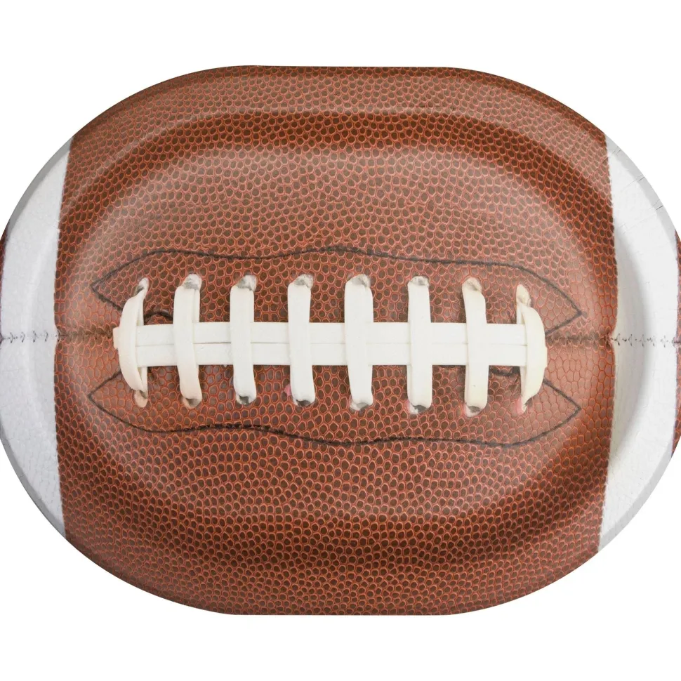 Football Oval Platter Paper Plates 12" | 8 ct