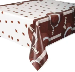 Football Party Plastic Tablecover 54" x 84" | 1 ct