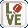 Football Tailgate Square Plate 7" | 8 ct