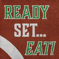 Football Tailgate Time Ready Set Eat Beverage Napkins | 16 ct