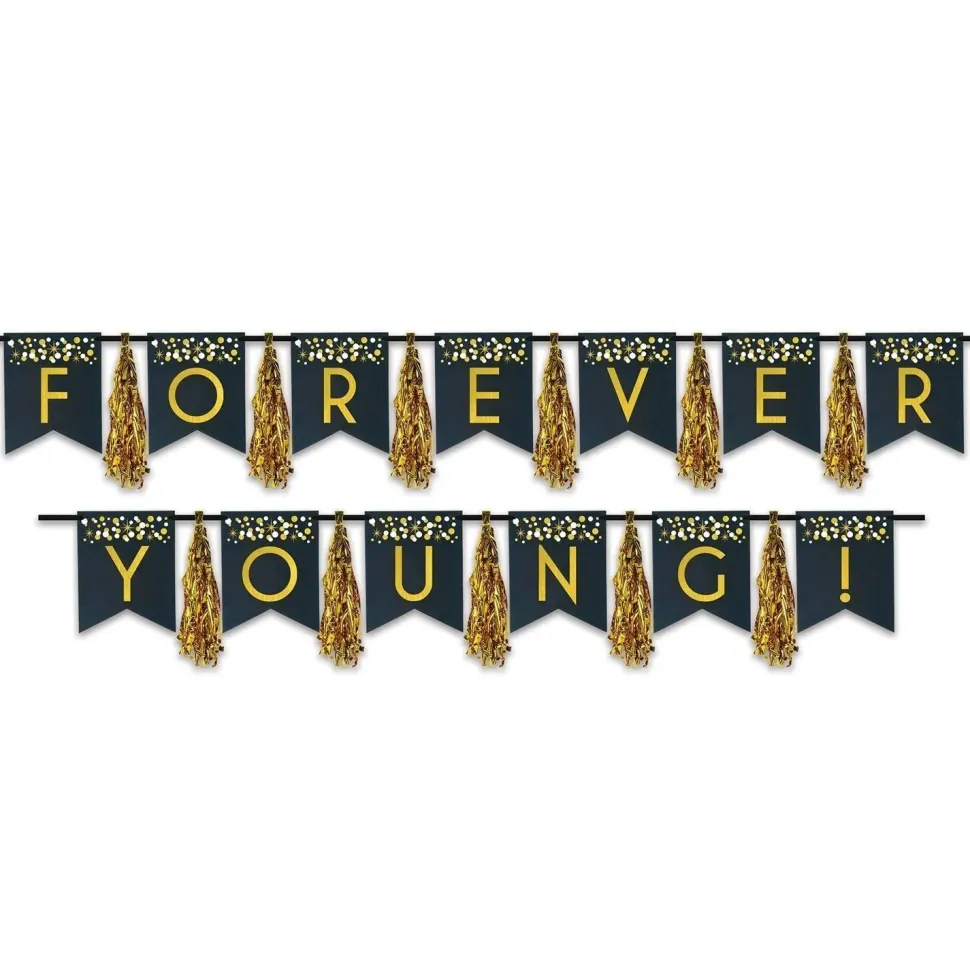 Forever Young Tassel Banner 9' | 2pcs