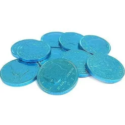 Fort Knox Light Blue Chocolate Coins 1.5" | 16oz.