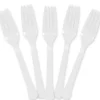 Frosty White Plastic Forks | 20ct