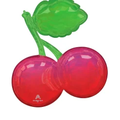 Fruity Mix Iridescent Cherries Supershape Mylar 30" | 1ct
