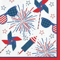 Fun Fireworks Beverage Napkins 16pk | 1ct