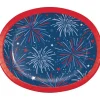 Fun Fireworks Oval Paper Platters 8pk | 1ct