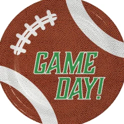 Game Day Football Dinner Plates – Brown Football Design Sports Tableware | 1ct