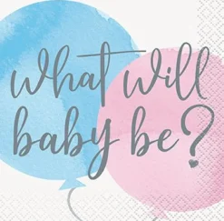 Gender Reveal Party Beverage Napkins | 16ct