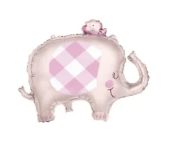 Giant Floral Pink Elephant Mylar Foil Balloon 29" | 1ct