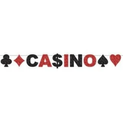 Glittered Casino Streamer | 10'