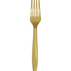 Glittering Gold Premium Plastic Forks | 24ct
