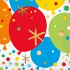 Glitzy Gold Birthday Balloon Beverage Napkins | 16ct
