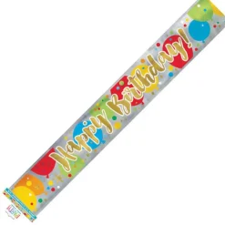 Glitzy Gold Birthday Banner 12ft | 1ct