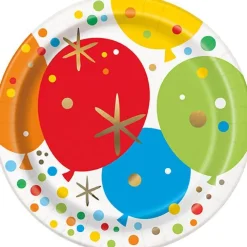 Glitzy Gold Birthday Plate 8in | 8ct