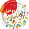 Glitzy Gold Birthday Plate 9in | 8ct