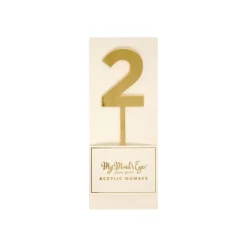 Gold Acrylic Number Cake Topper Party Pick No. 2