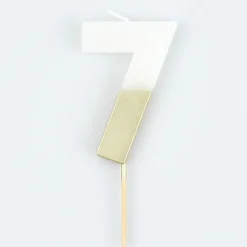 Gold Dipped #7 Candle | 1ct