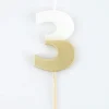 Gold Dipped #3 Candle | 1ct