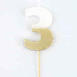 Gold Dipped #3 Candle | 1ct