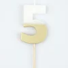 Gold Dipped #5 Candle | 1ct
