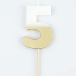 Gold Dipped #5 Candle | 1ct