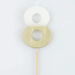 Gold Dipped #8 Candle | 1ct