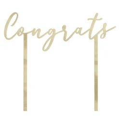 Gold Metallic Congrats Topper | 1ct