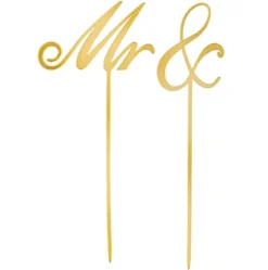 Gold Mr. & Cake Topper | 2pc