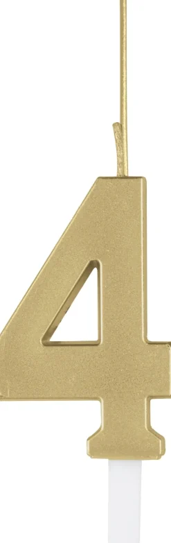 Gold Number 4 Sparkler Candle | 1ct