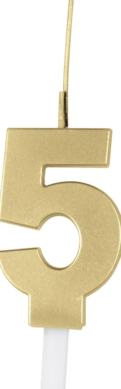 Gold Number 5 Sparkler Candle | 1ct