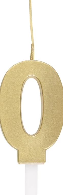 Gold Number 0 Sparkler Candle | 1ct