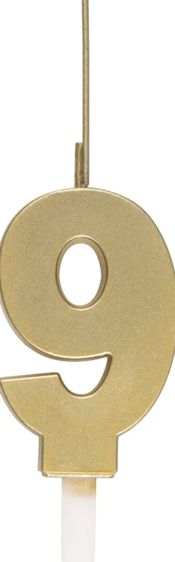 Gold Number 9 Sparkler Candle | 1ct