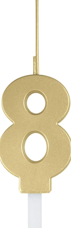 Gold Number 8 Sparkler Candle | 1ct