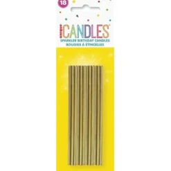 Gold Sparkler Candles | 18ct