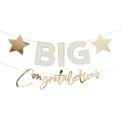 Gold Big Congratulations Banner | 1ct