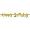 Gold Birthday Glitter Letter Banner | 1ct