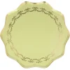 Gold Bow Scalloped Edge Dinner Plates | 8ct