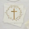 Gold Cross Paper Napkins | 16ct