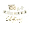 Gold Customizable Christening Banner Set | 1ct