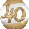 Golden Age Happy 40th Birthday Hexagonal Supershape Balloon, 30" | 1ct