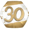 Golden Age Happy 30th Birthday Hexagonal Supershape Balloon, 30" | 1ct