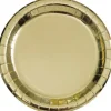 Gold Foil Round Paper Plates 9" | 8ct