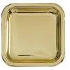 Gold Foil Square Plate 7in | 8ct
