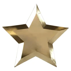 Gold Foil Star Plates | 8ct
