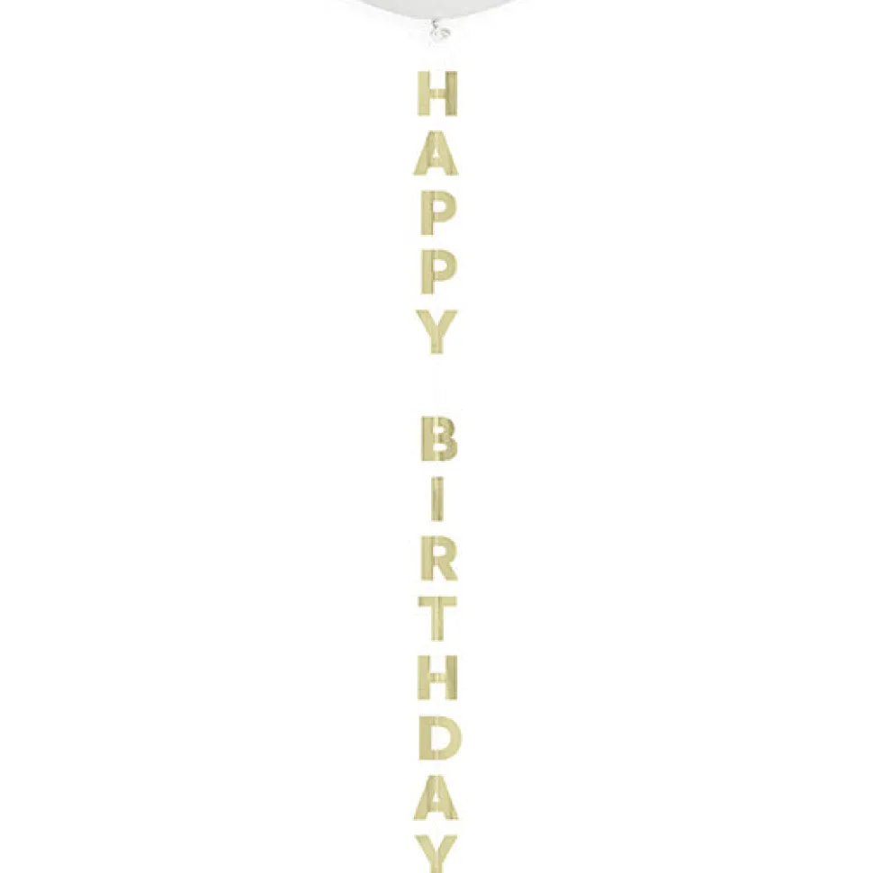 Gold Happy Birthday Balloon String 4ft | 1ct