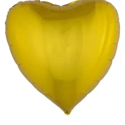 Gold Heart SuperShape Mylar Balloon 30" | 1 ct